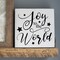 Joy to the World Embossing 12 x 12 Stencil | FS049 by Designer Stencils | Word & Phrase Stencils | Reusable Stencils for Painting on Wood, Wall, Tile, Canvas, Paper, Fabric, Furniture, Floor | Reusable Stencil for Home Makeover | Easy to Use & Clean